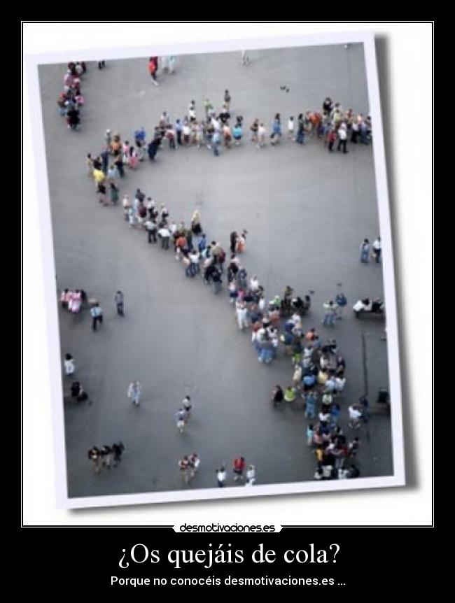 carteles cola quejarse desmotivaciones desmotivaciones