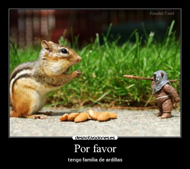 Por favor - tengo familia de ardillas