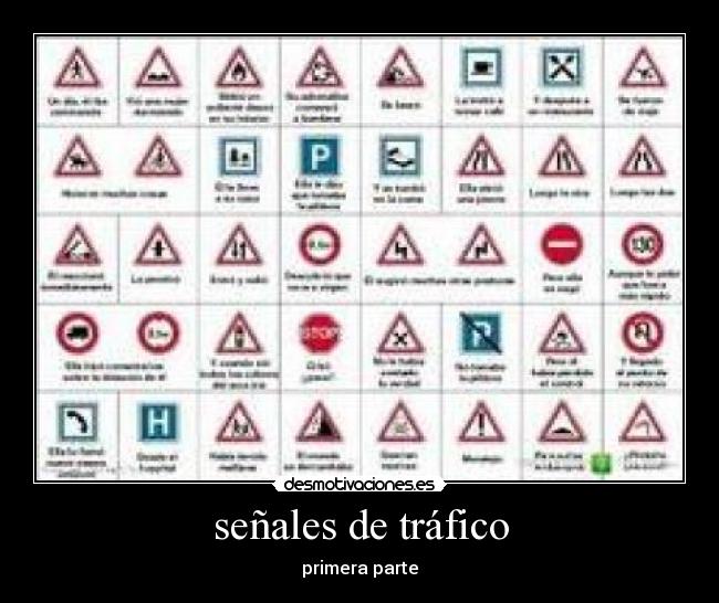 señales de tráfico - primera parte