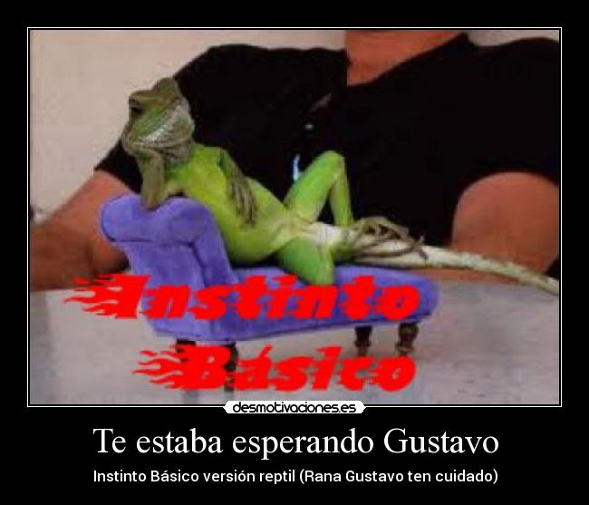 Te estaba esperando Gustavo - Instinto Básico versión reptil (Rana Gustavo ten cuidado)