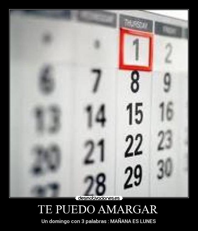 TE PUEDO AMARGAR -
