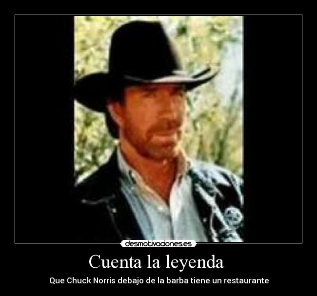 Cuenta la leyenda - Que Chuck Norris debajo de la barba tiene un restaurante