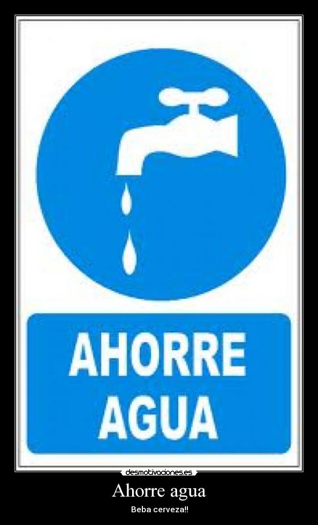 Ahorre agua -