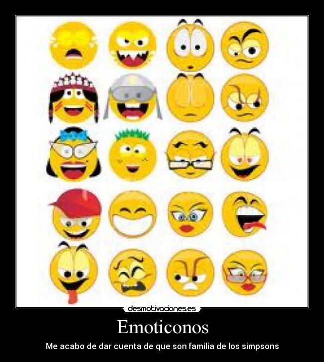 Emoticonos - Me acabo de dar cuenta de que son familia de los simpsons