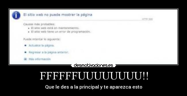 FFFFFFUUUUUUUU!! - Que le des a la principal y te aparezca esto