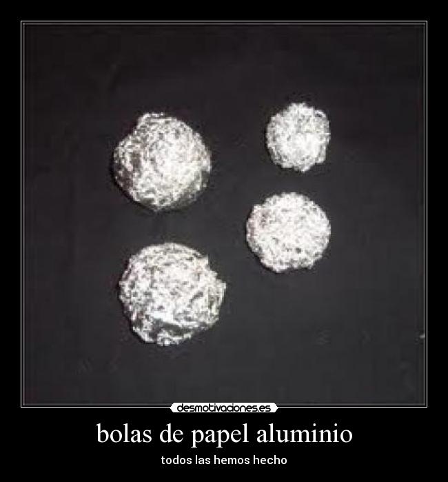 bolas de papel aluminio -