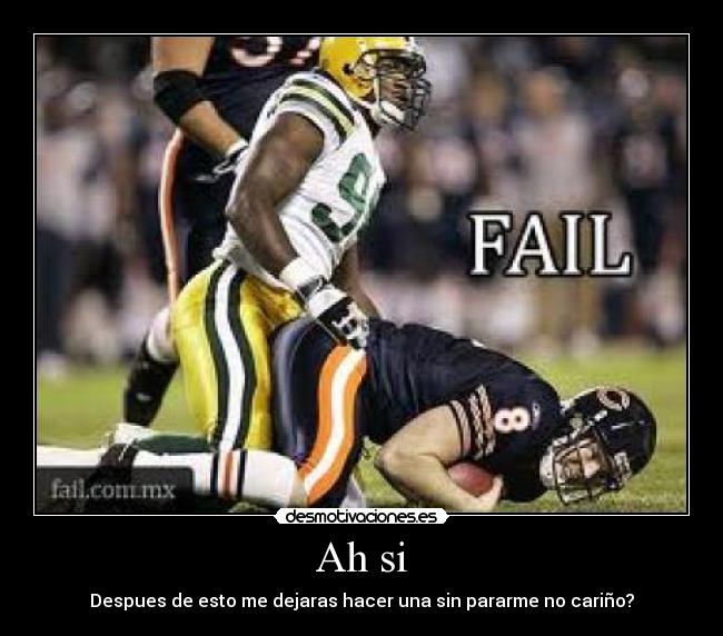 Ah si - Despues de esto me dejaras hacer una sin pararme no cariño?