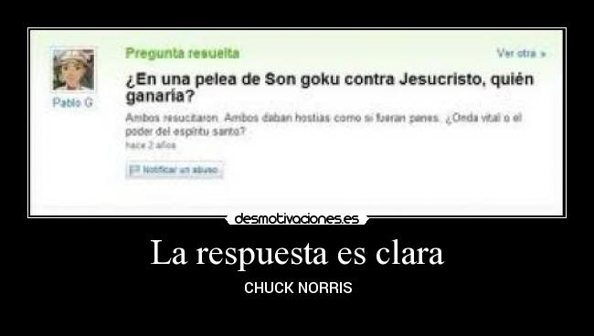 La respuesta es clara -