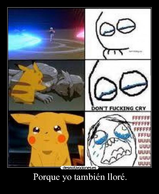 Porque yo también lloré. -