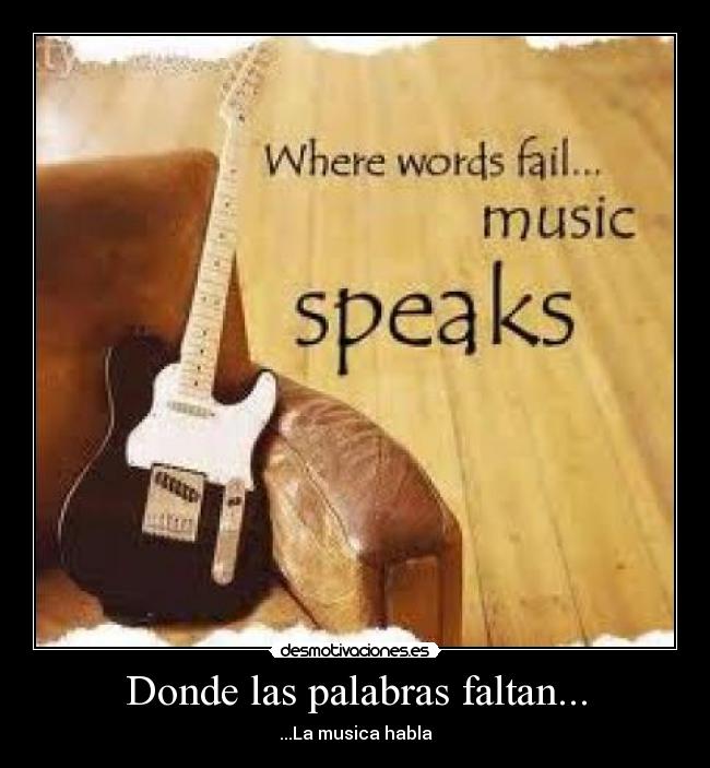 Donde las palabras faltan... -