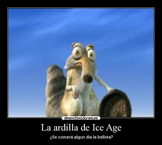 La ardilla de Ice Age -
