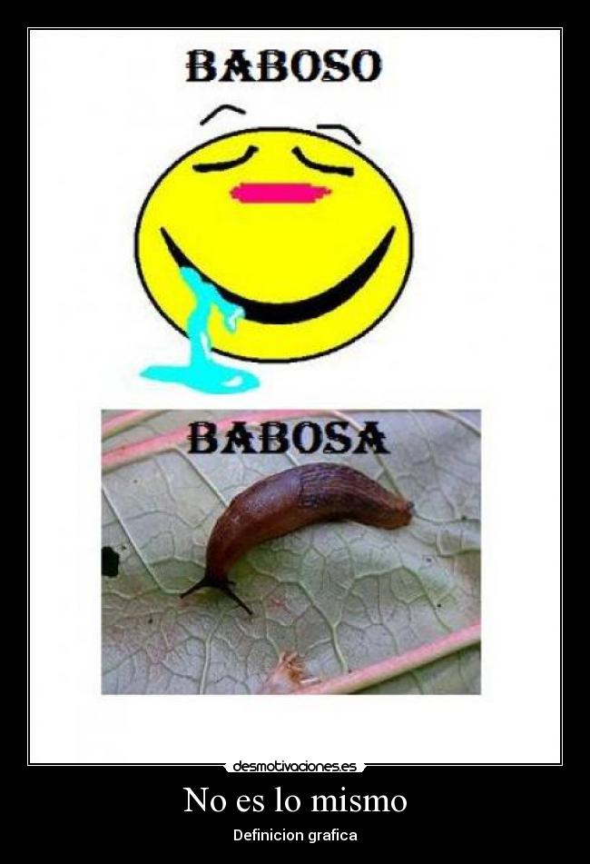 No es lo mismo - Definicion grafica
