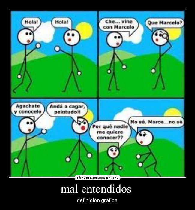 mal entendidos  - definición gráfica 