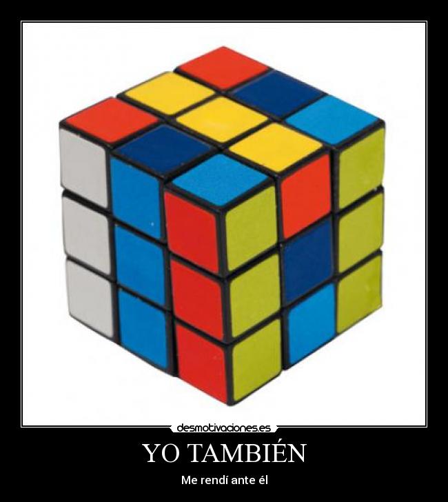 carteles cubo rubik rendirse desmotivaciones