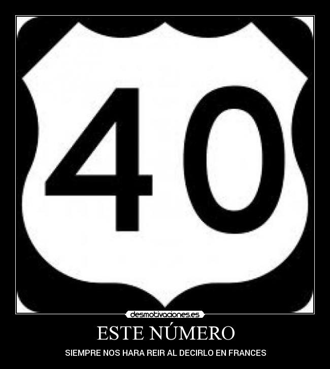 ESTE NÚMERO - SIEMPRE NOS HARA REIR AL DECIRLO EN FRANCES