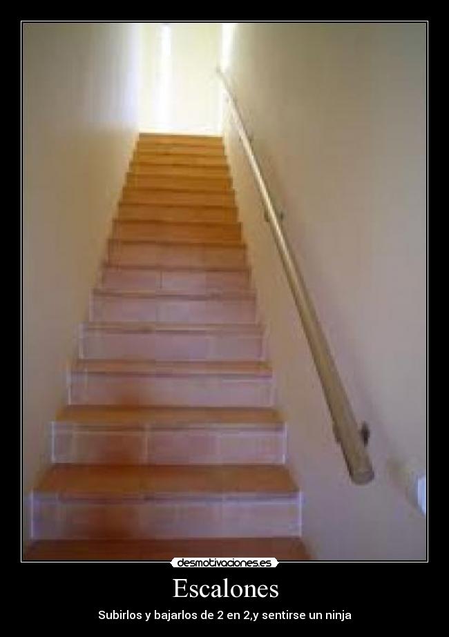 Escalones - Subirlos y bajarlos de 2 en 2,y sentirse un ninja