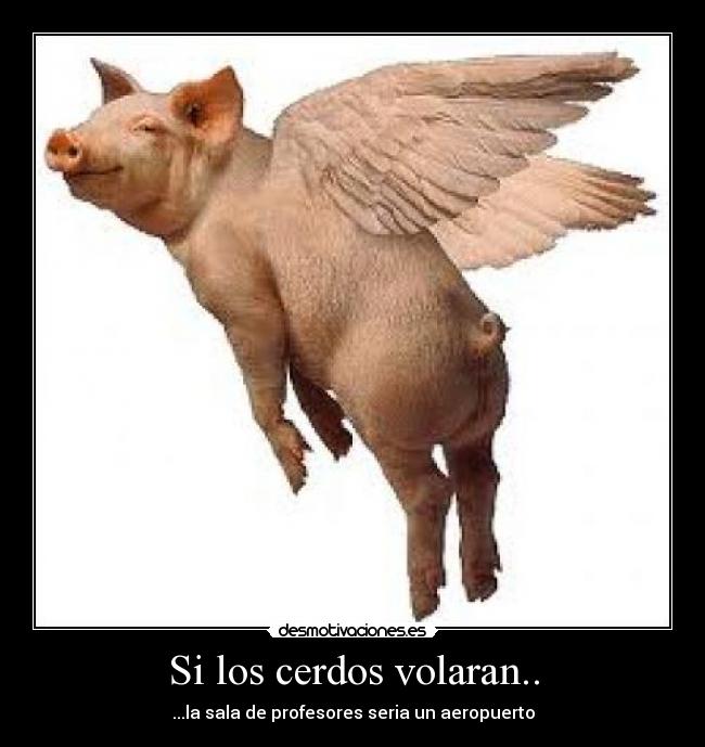 Si los cerdos volaran.. -
