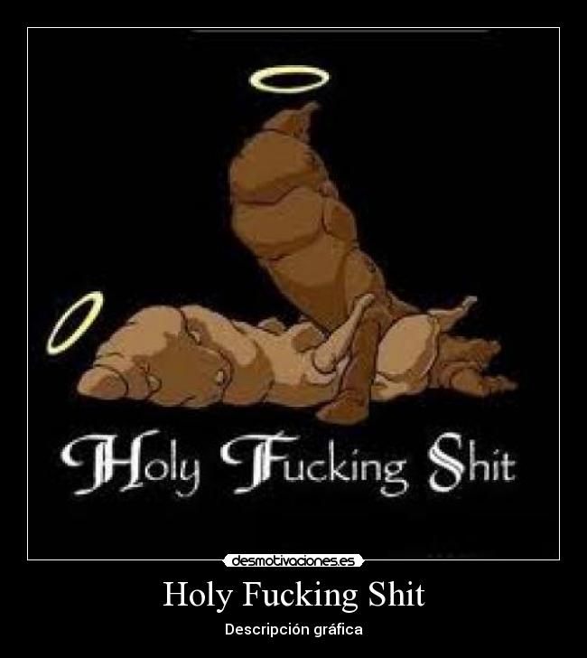 carteles holy fucking shit descripcion grafica desmotivaciones