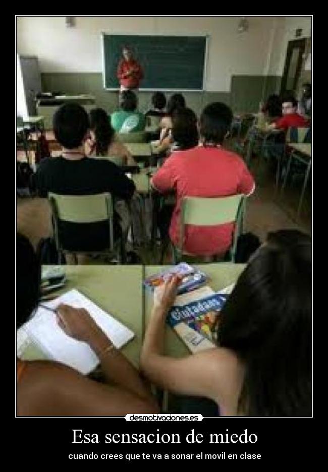 Esa sensacion de miedo -