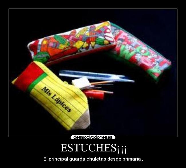ESTUCHES¡¡¡ - El principal guarda chuletas desde primaria .