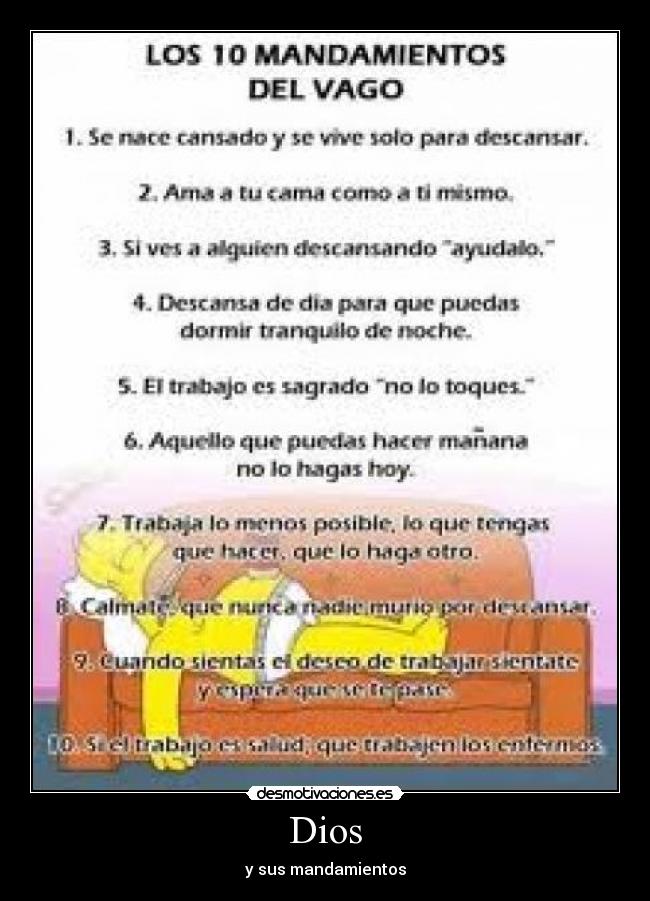 Dios - y sus mandamientos