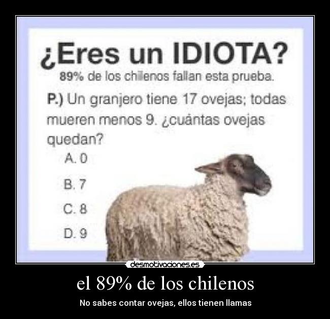 el 89% de los chilenos -