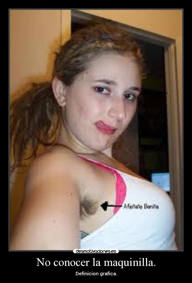 No conocer la maquinilla. - Definicion grafica.