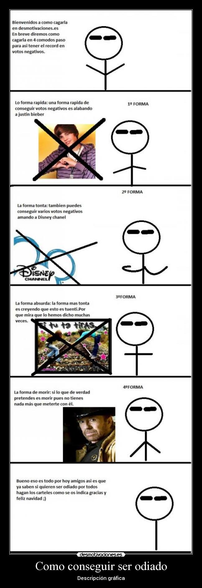 carteles como conseguir ser odiado desmotivaciones