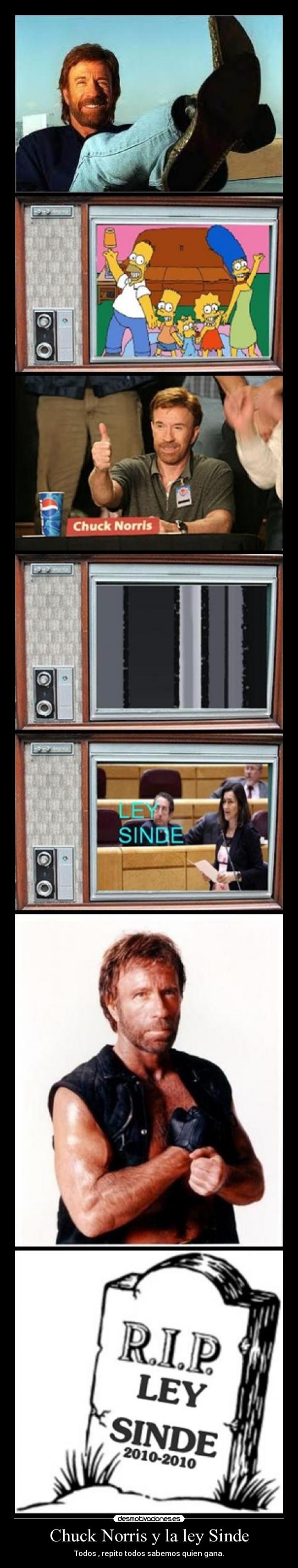 carteles cguck norris ley sinde desmotivaciones