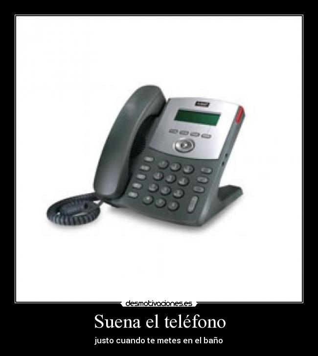 Suena el teléfono - justo cuando te metes en el baño