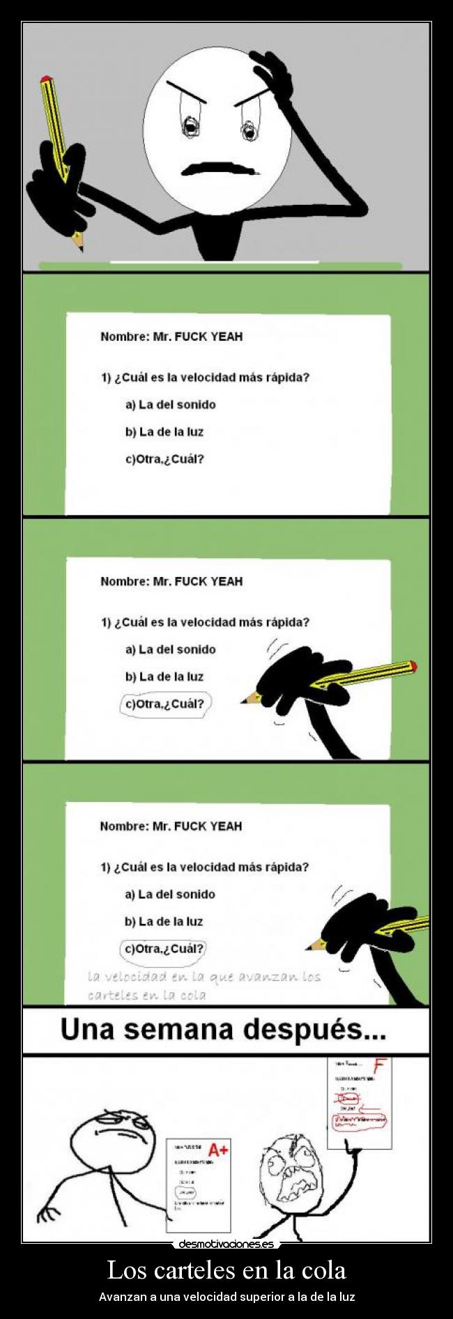 Los carteles en la cola - 