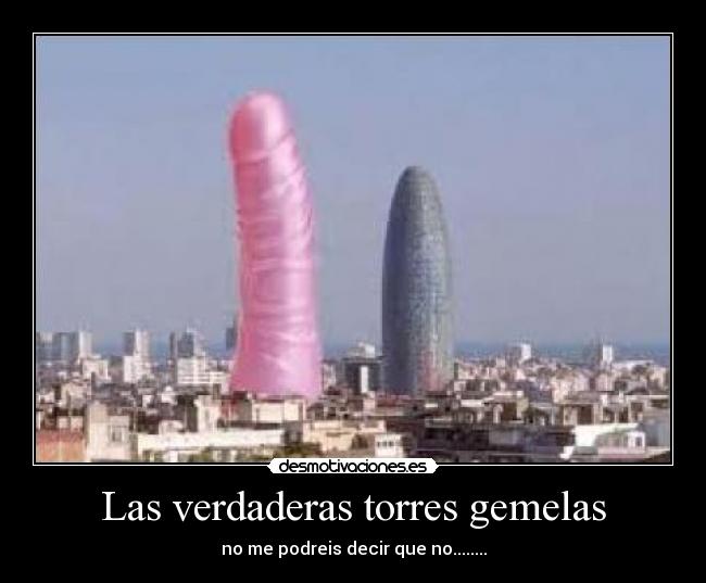 carteles las verdaderas torres gemelas desmotivaciones