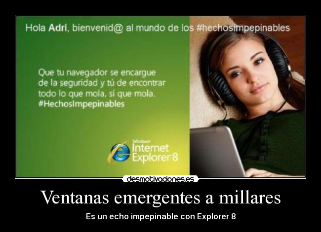 Ventanas emergentes a millares -