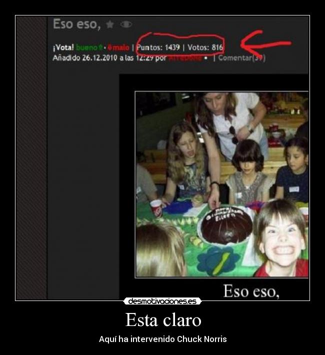 Esta claro - Aquí ha intervenido Chuck Norris