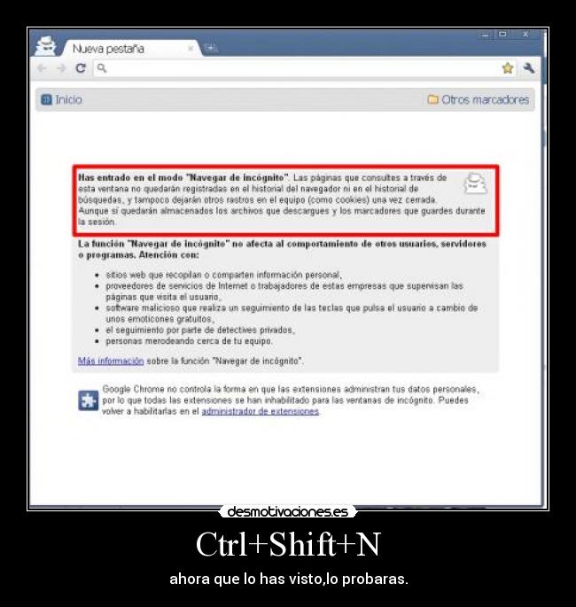 Ctrl+Shift+N - ahora que lo has visto,lo probaras.