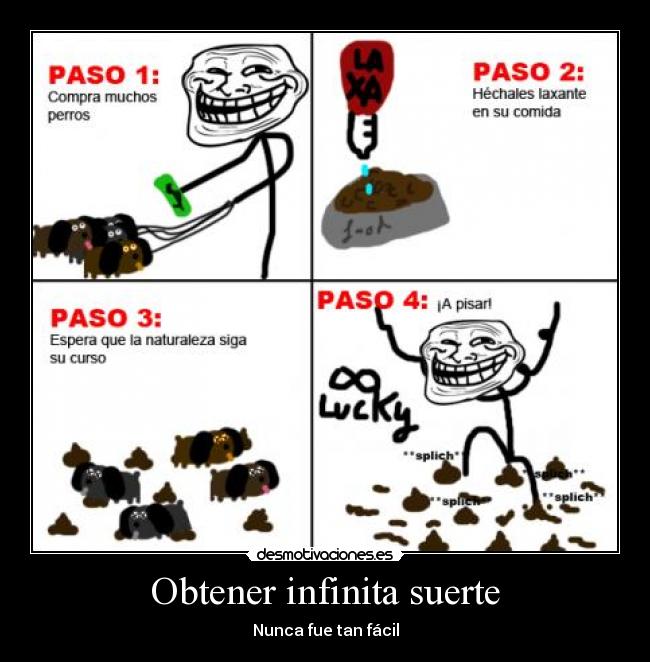 Obtener infinita suerte -