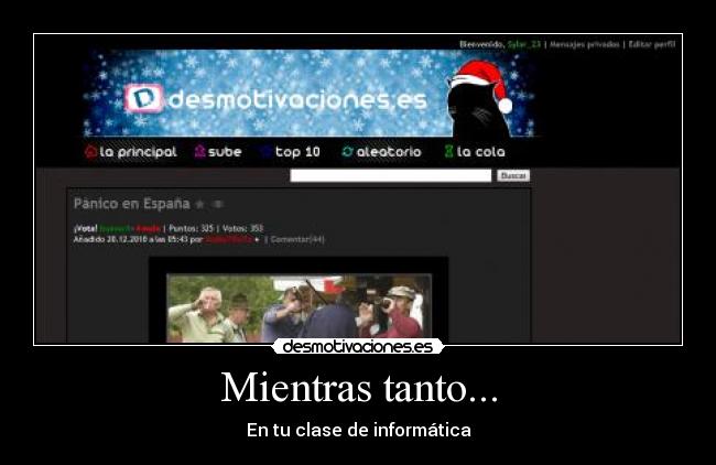 Mientras tanto... - En tu clase de informática