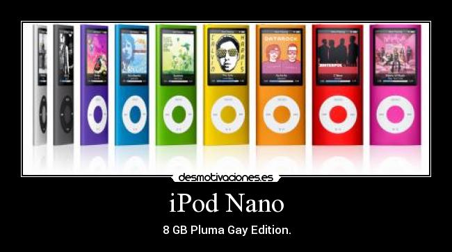 carteles ipod nano gay colores desmotivaciones