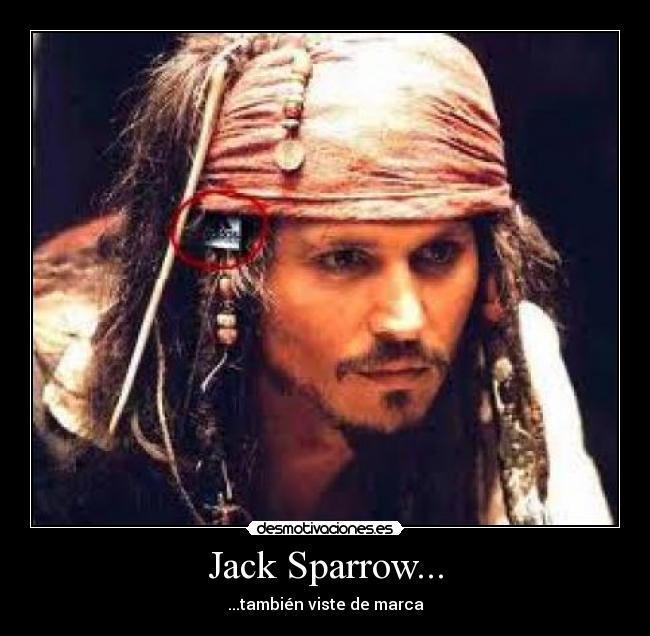 Jack Sparrow... - ...también viste de marca