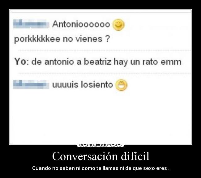 Conversación difícil -