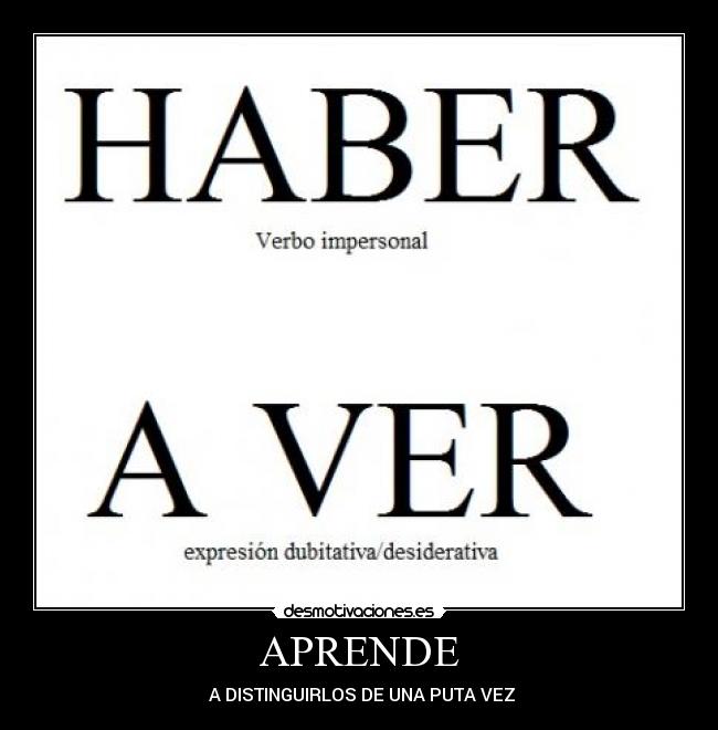 APRENDE - A DISTINGUIRLOS DE UNA PUTA VEZ