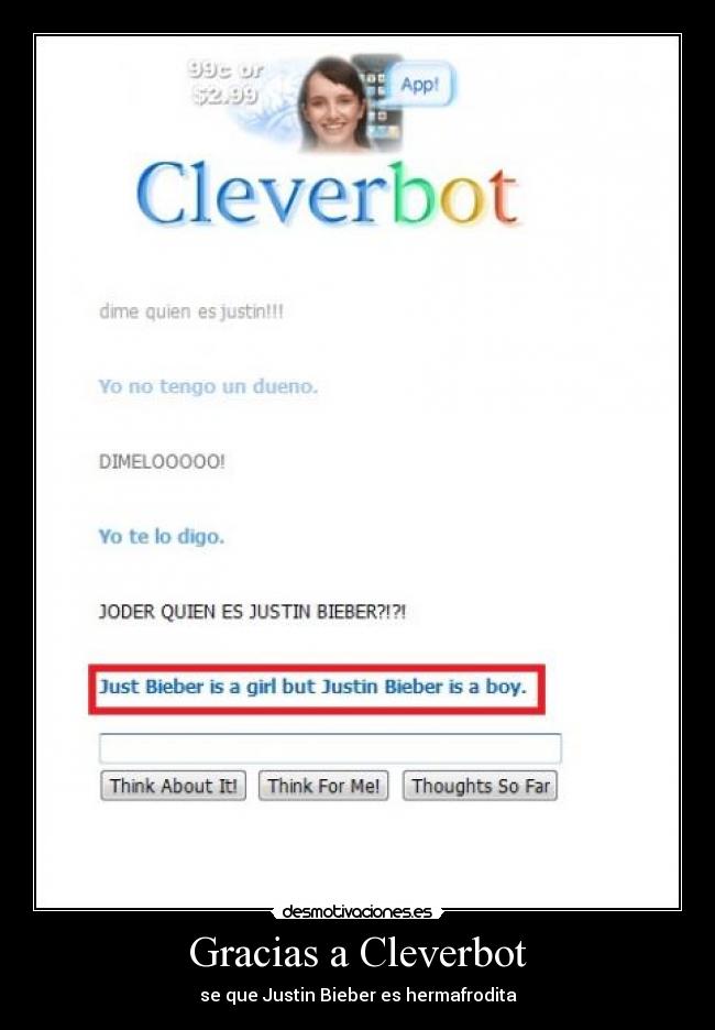 Gracias a Cleverbot -