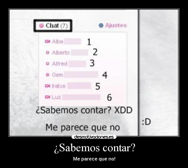 ¿Sabemos contar? - Me parece que no!