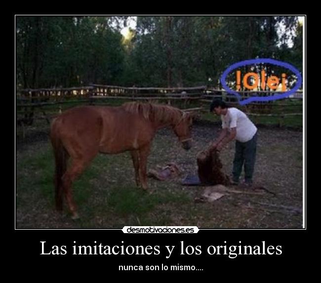 Las imitaciones y los originales -