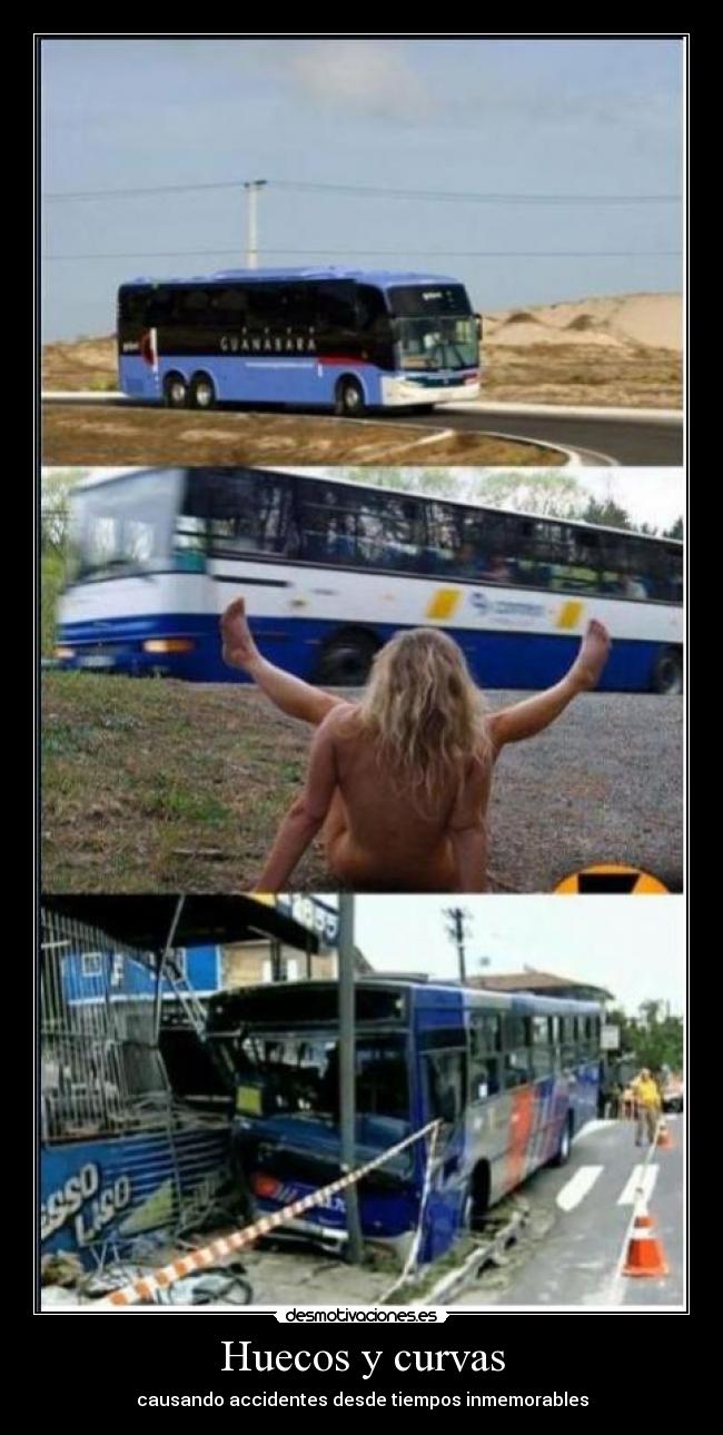 Huecos y curvas - causando accidentes desde tiempos inmemorables