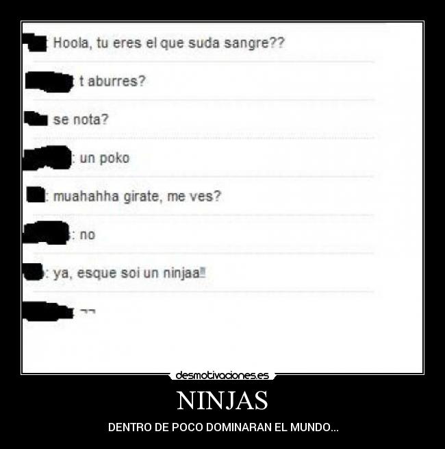 NINJAS - DENTRO DE POCO DOMINARAN EL MUNDO...