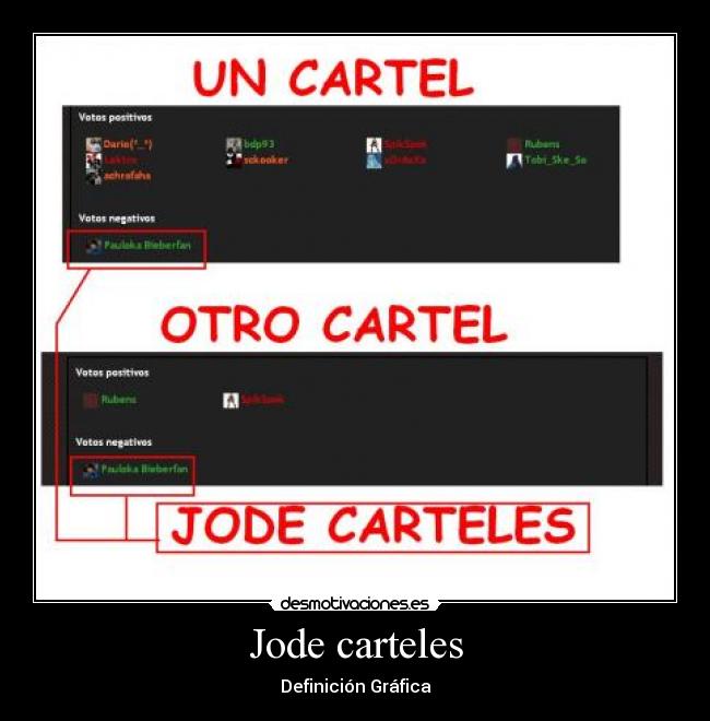 Jode carteles -