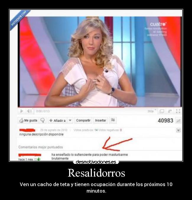 Resalidorros - Ven un cacho de teta y tienen ocupación durante los próximos 10 minutos.