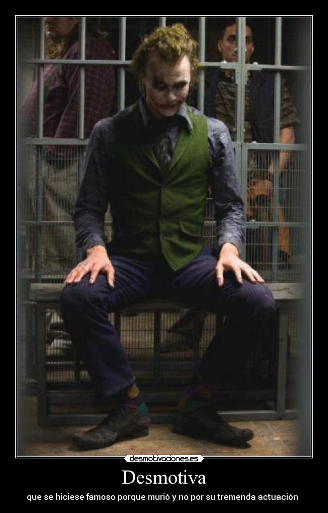 carteles heath ledger- joker desmotivaciones