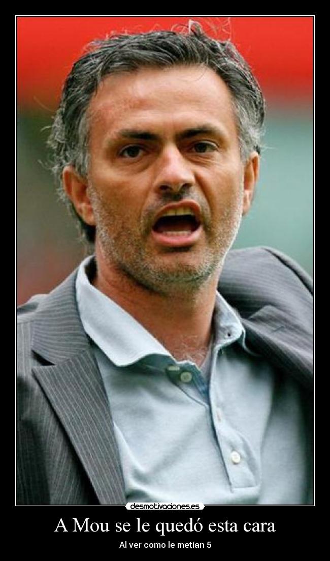 A Mou se le quedó esta cara - 